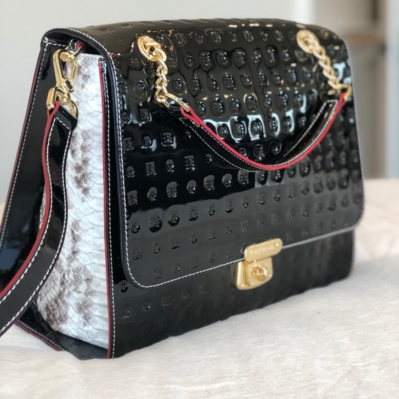 Cromia Bags Arcadia Embossed Flap Satchel Bag Poshmark